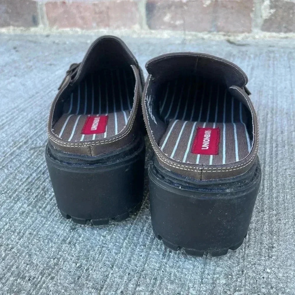 Vintage Mules Women’s Shoes Union Bay Dark Brown Chunky Slip On Y2k 90s Size 8.5 - Picture 6 of 6